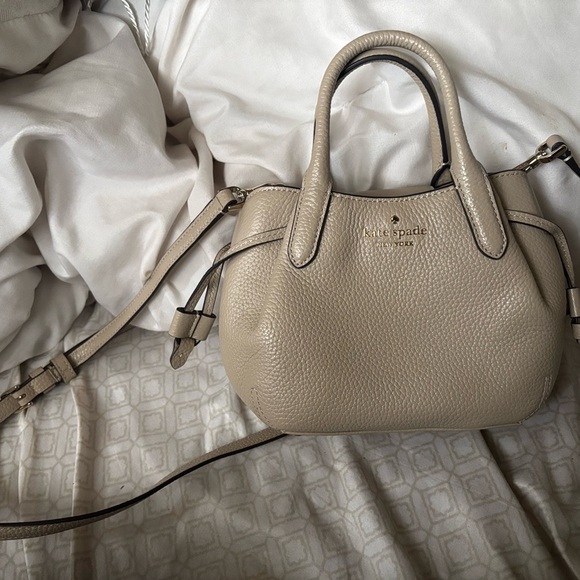 kate spade Handbags - kate spade Pebbled Leather Satchel - Beige